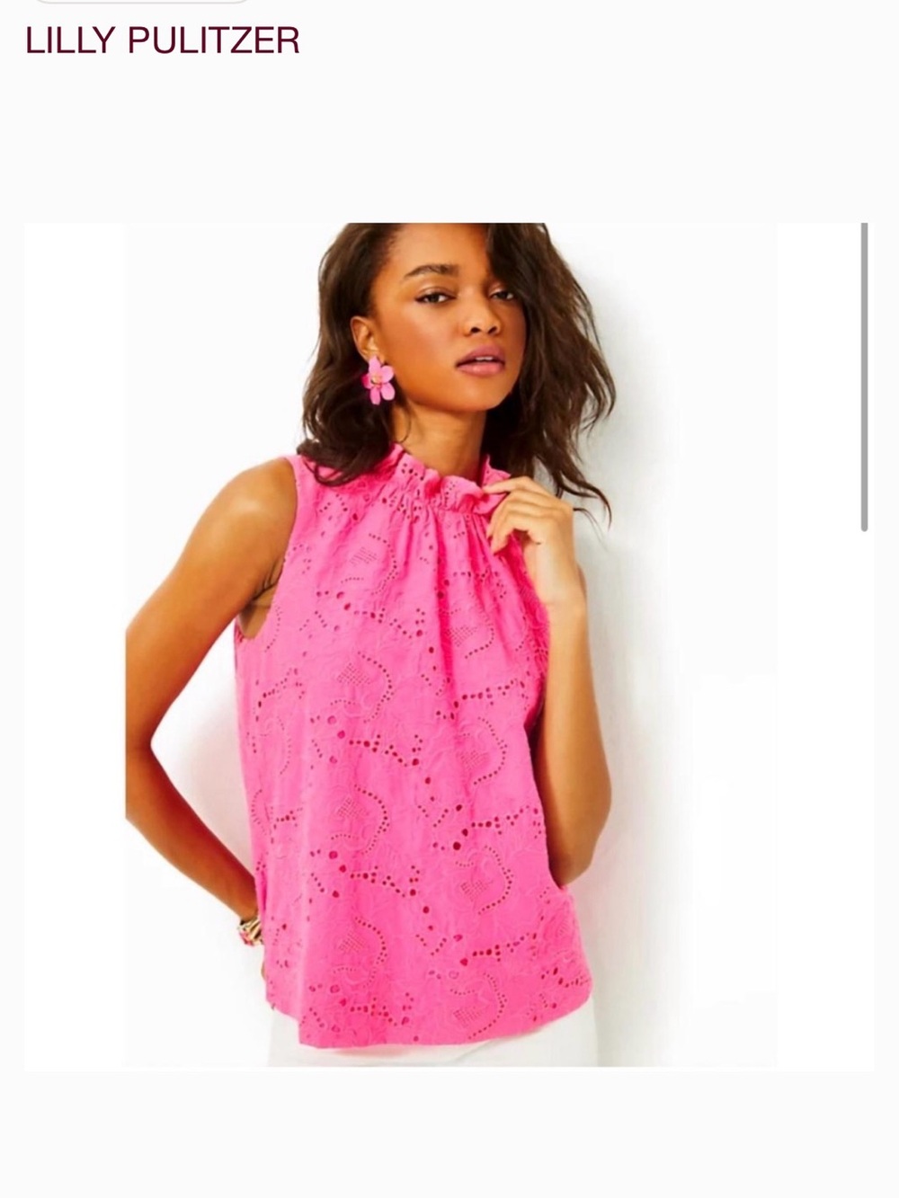 Lilly Pulitzer Dahliana Eyelet Sleeveless Top